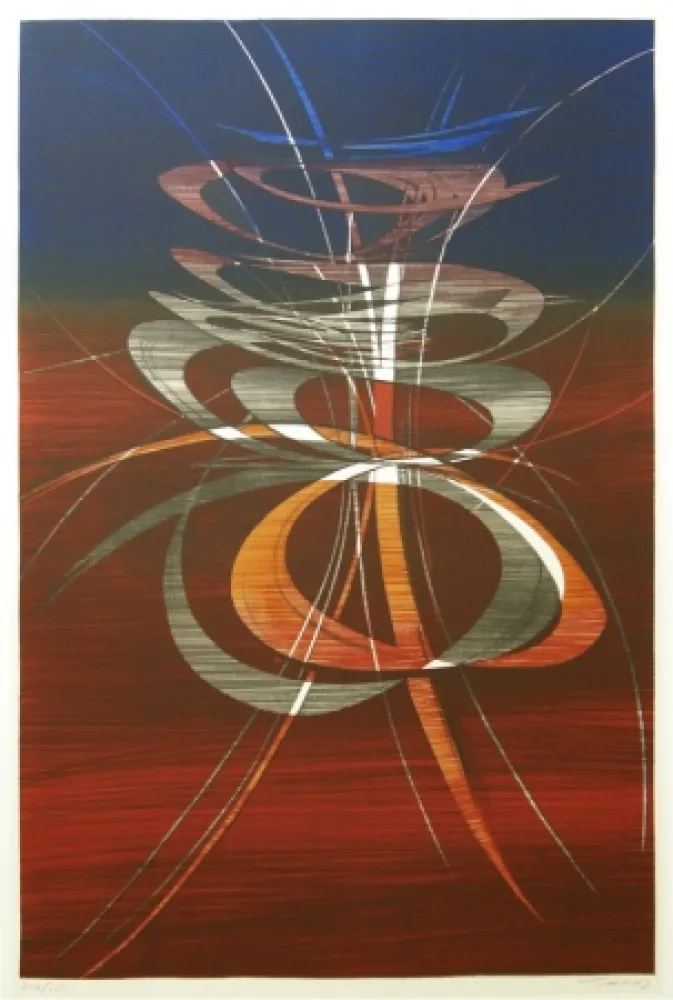 Litografía Haass - Moving Present