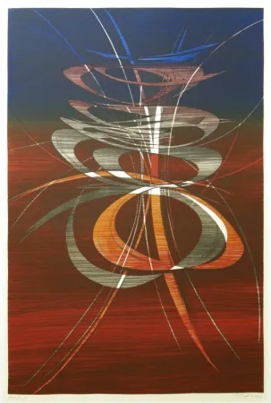 Litografía Haass - Moving Present