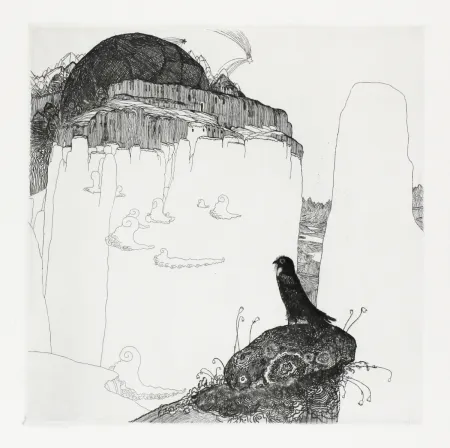 Grabado Hablik - Turmfalke (Kestrel)