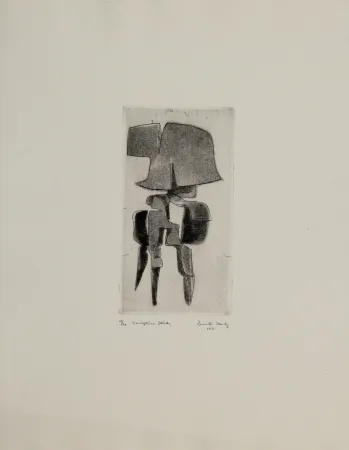 Aguafuerte Y Aguatinta Hadzi - Sculpture Study