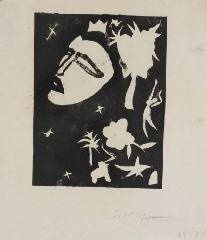 Grabado En Madera Hamerschlag - Maske (Mask)