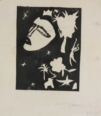 Grabado En Madera Hamerschlag - Maske (Mask)