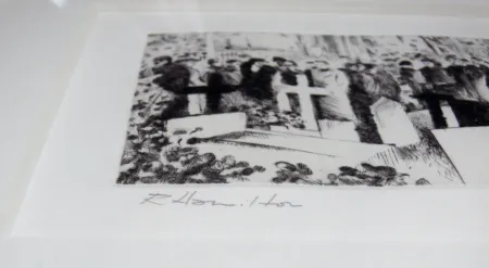 Aguafuerte Hamilton - With unfeigned regret (Illustration for James Joyce’s ‘Ulysses’, 1989)