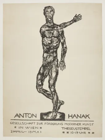 Litografía Hanak - Anton Hanak (Der brennende Mensch - The burning man)
