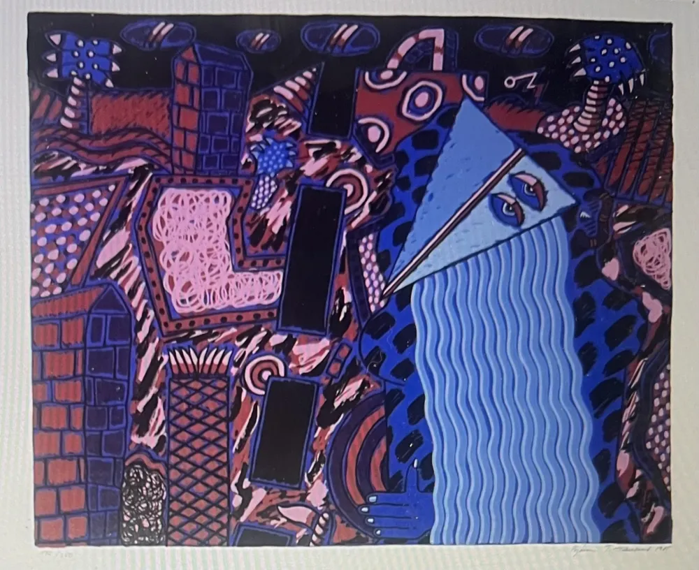 Sin Técnico Hansen - Composition abstraite, sérigraphie signée, 1985