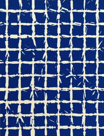 Serigrafía Hantai - Serigraphie bleue 