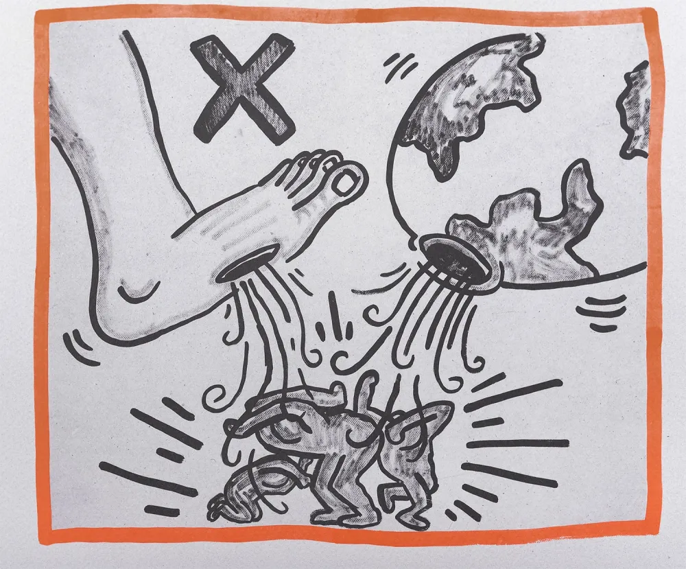 Litografía Haring - Against all Odds, 1990