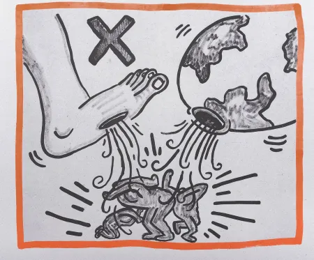 Litografía Haring - Against all Odds, 1990