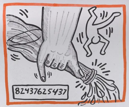 Litografía Haring - Against all Odds, 1990