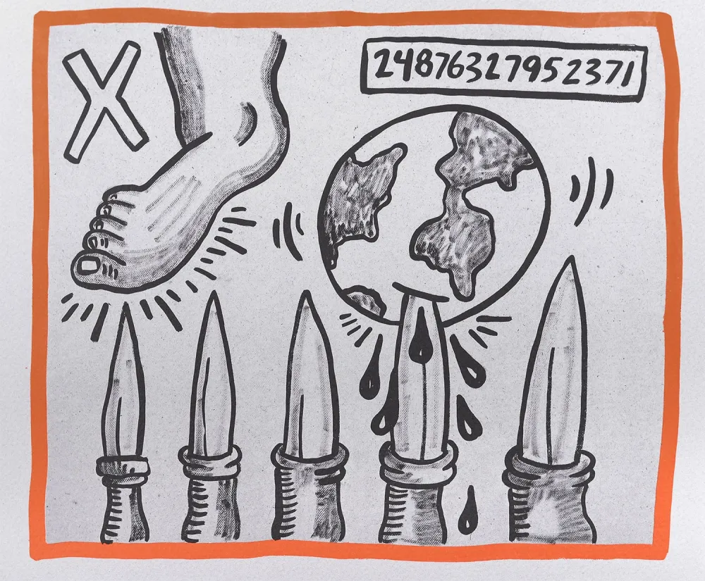 Litografía Haring - Against all Odds, 1990