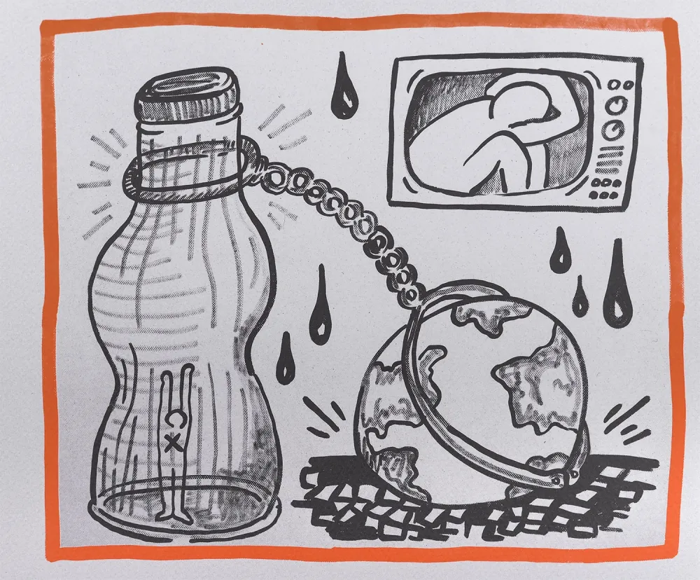 Litografía Haring - Against all Odds, 1990