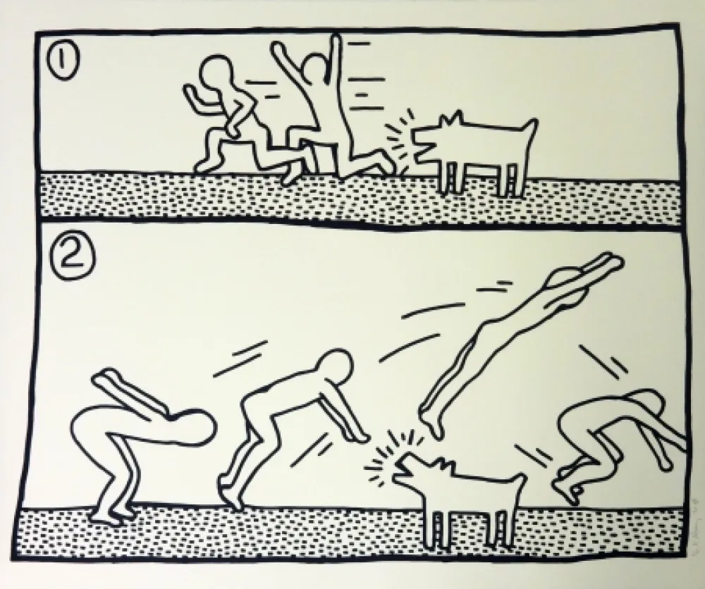 Serigrafía Haring - Blueprint #12