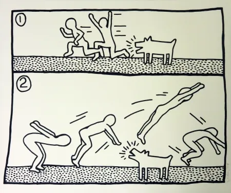 Serigrafía Haring - Blueprint #12