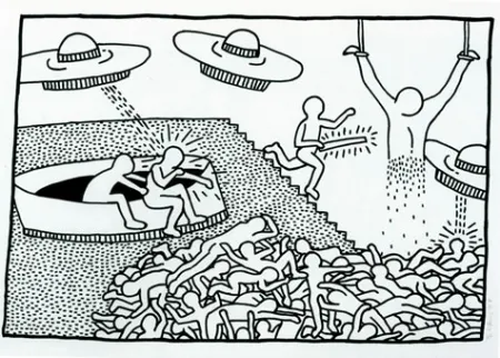 Litografía Haring - Blueprint Drawing #2