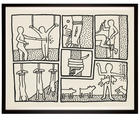 Serigrafía Haring - Blueprint Drawing #5, 1990  