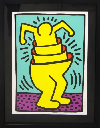 Serigrafía Haring - Cup Man