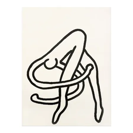 Serigrafía Haring - Dessin pour les Ballets de Monte Carlo (Drawing for the Monte Carlo Ballet), 1989