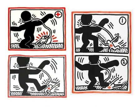 Serigrafía Haring - Free South Africa Series, set of 3