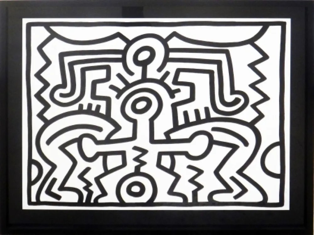 Serigrafía Haring - Growing #5 (B & W)