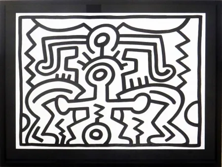 Serigrafía Haring - Growing #5 (B & W)