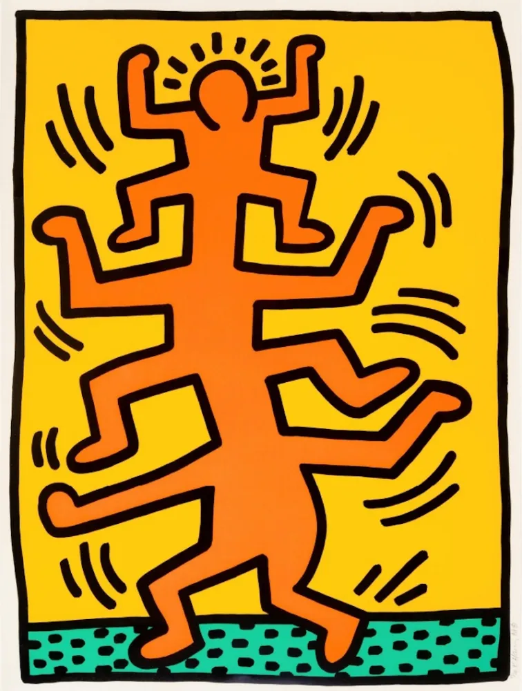Serigrafía Haring - Growing I