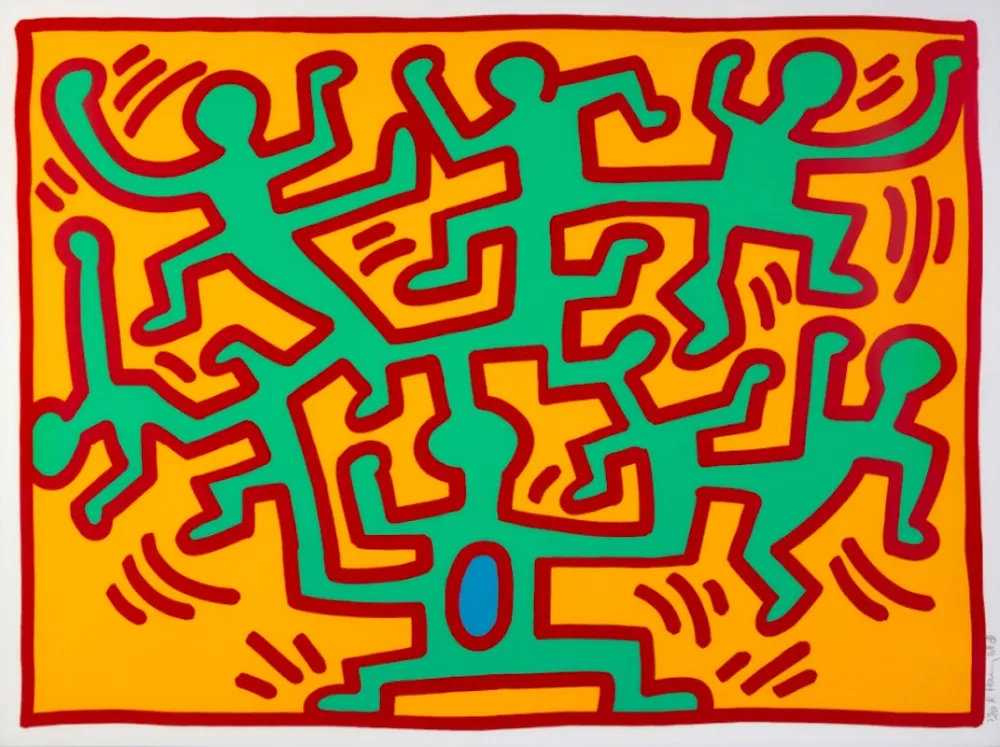 Serigrafía Haring - Growing II