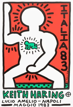Cartel Haring - Italia 1983. Lucio Amelio - Napoli Maggio