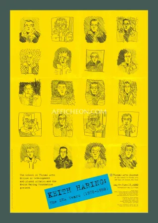 Litografía Haring - Keith Haring: 'The SVA Years' 2000 Offset-lithograph