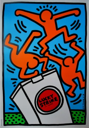 Serigrafía Haring - Lucky Strike, 1987
