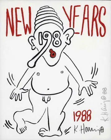 Serigrafía Haring - New Years Baby