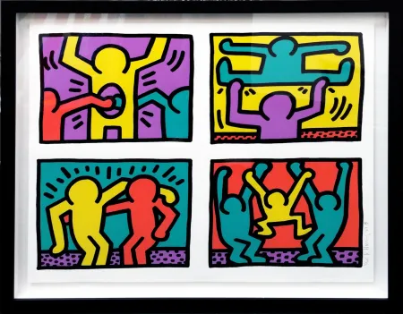 Serigrafía Haring - POP SHOP QUAD I
