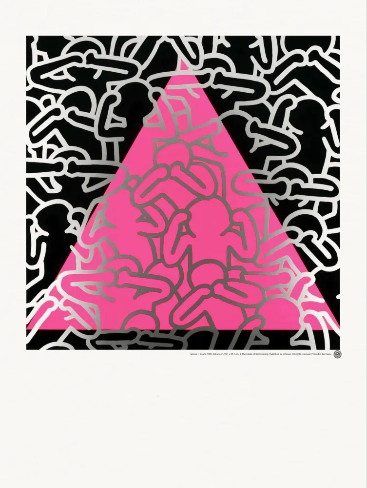 Serigrafía Haring - Silence Death