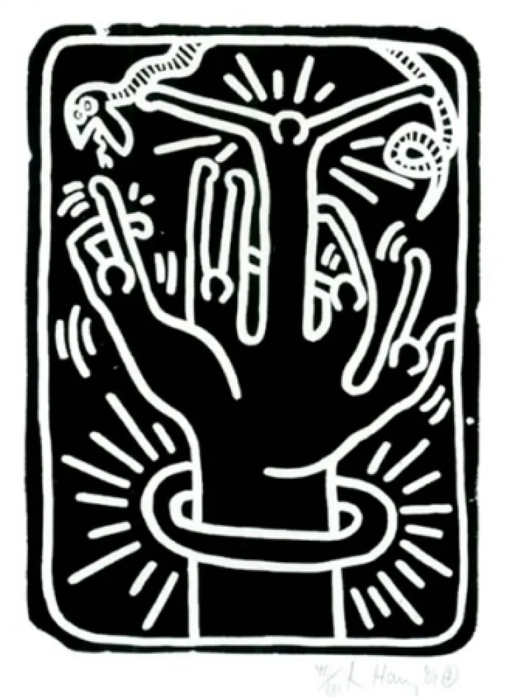 Litografía Haring - Stones  #1