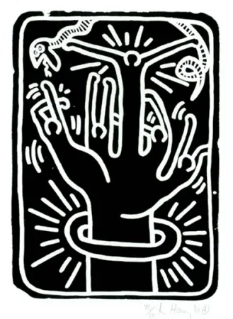 Litografía Haring - Stones  #1