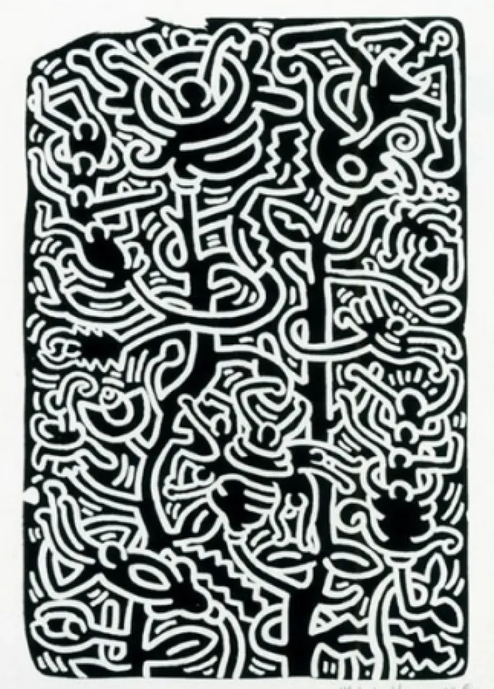 Litografía Haring - Stones 4