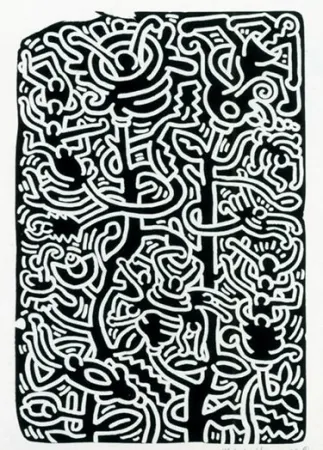 Litografía Haring - Stones 4
