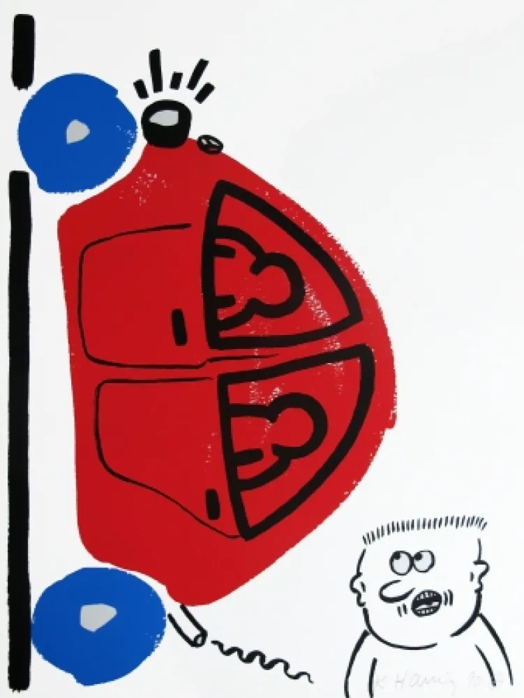 Litografía Haring - Story of Red & Blue #16