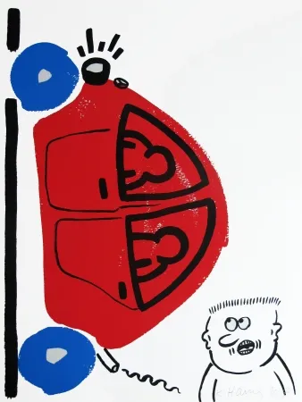 Litografía Haring - Story of Red & Blue #16