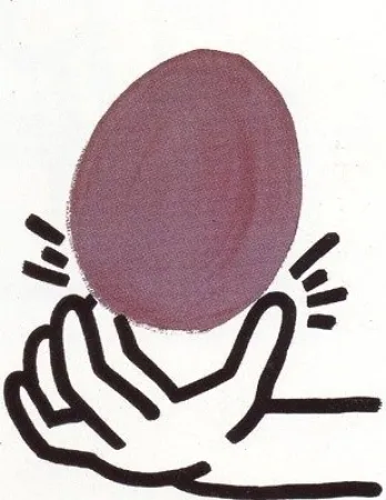 Litografía Haring -  Story of Red & Blue #20