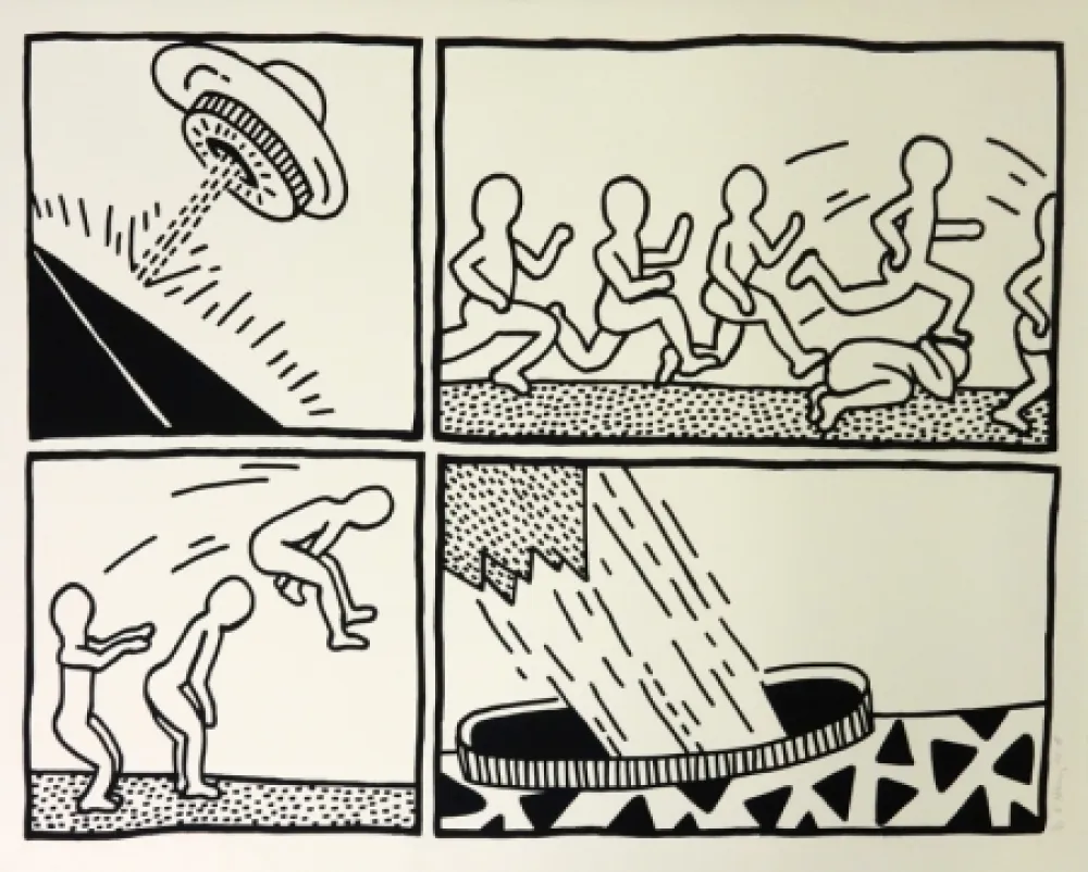 Serigrafía Haring - The Blueprint Drawings #3