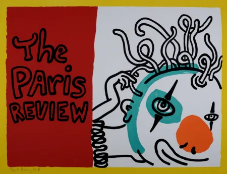 Serigrafía Haring - The Paris Review, 1989 - Hand-signed