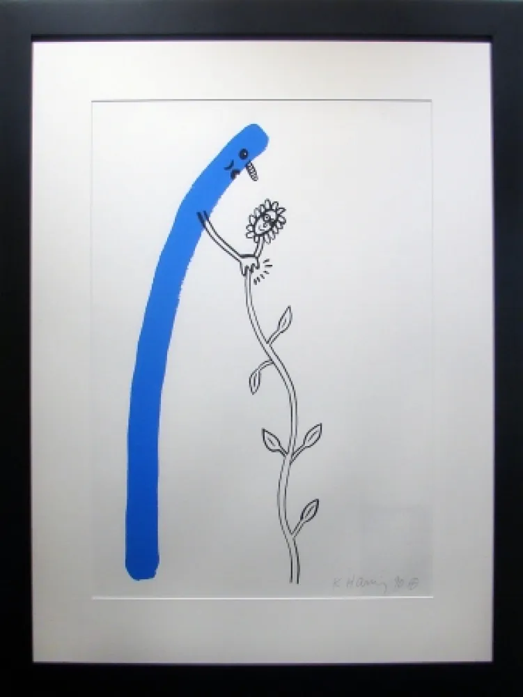 Litografía Haring - The Story of Red &Blue #12