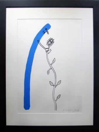 Litografía Haring - The Story of Red &Blue #12