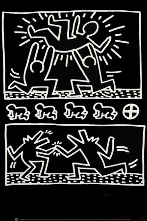 Serigrafía Haring - Tony Shafrazi Poster