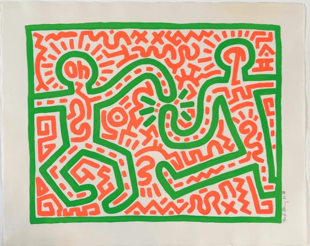 Grabado En Madera Haring - Untitled