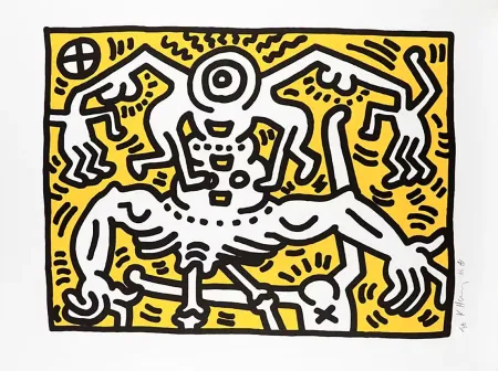 Litografía Haring - Untitled