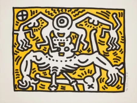 Litografía Haring - Untitled