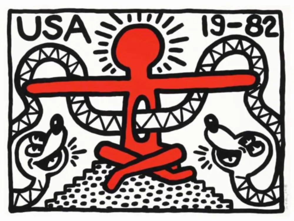 Litografía Haring - USA 19-82