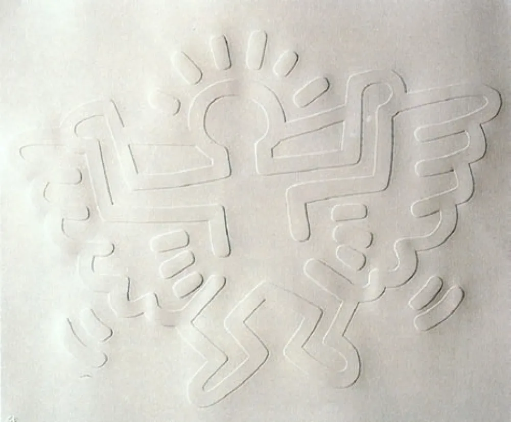 Serigrafía Haring - White Icons : Angel