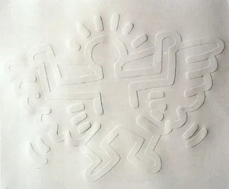 Serigrafía Haring - White Icons : Angel